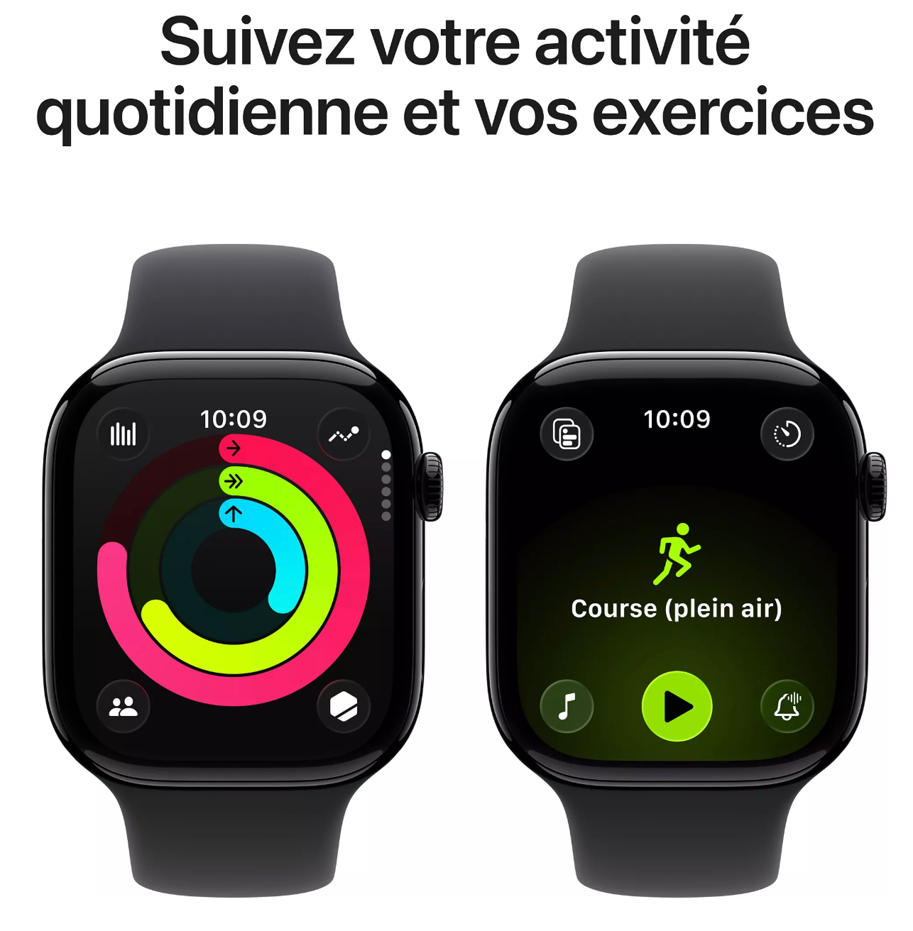 Montre connectée APPLE WATCH 46mm Alu Noir Serie 11 1.1