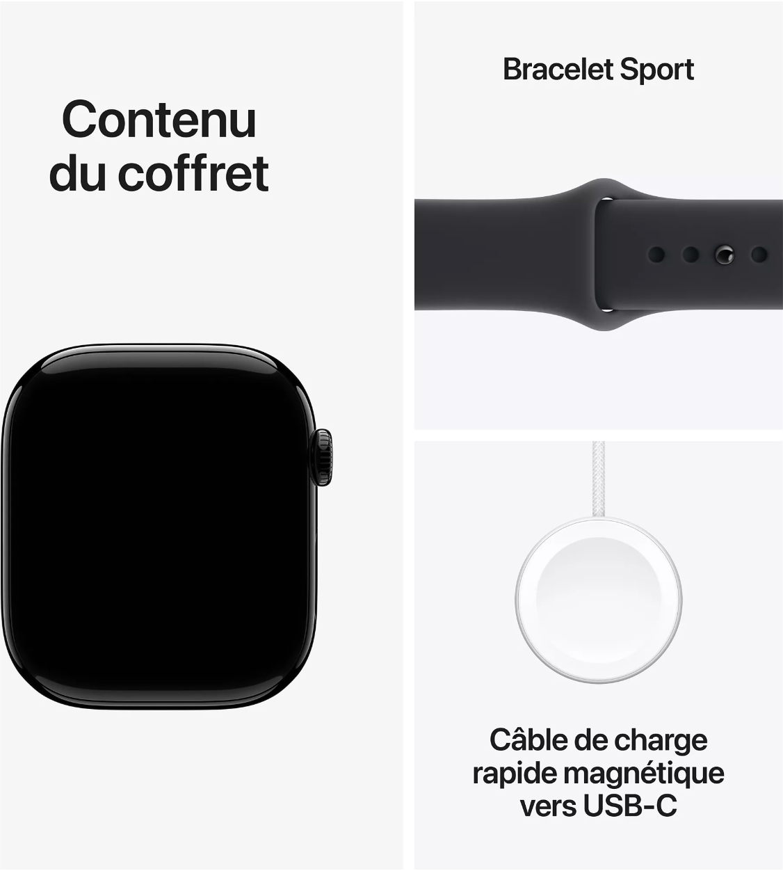 Montre connectée APPLE WATCH 46mm Alu Noir Serie 11 1.1