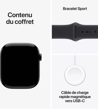 Montre connectée APPLE WATCH 46mm Alu Noir Serie 11 1.1